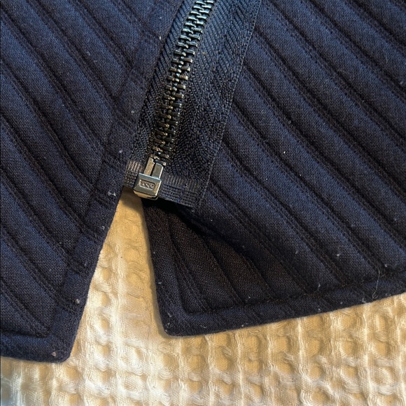 BB Dakota Black and Navy Leather Jacket - Picture 3 of 5